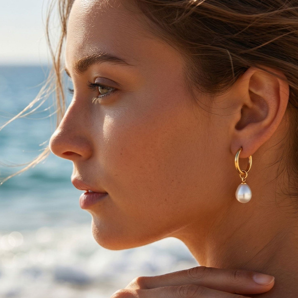 Teardrop Pearl Earrings