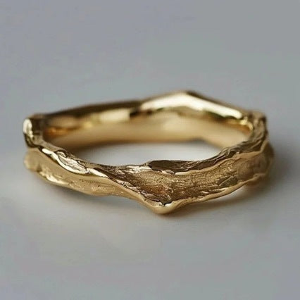 Lava Textured Band Ring