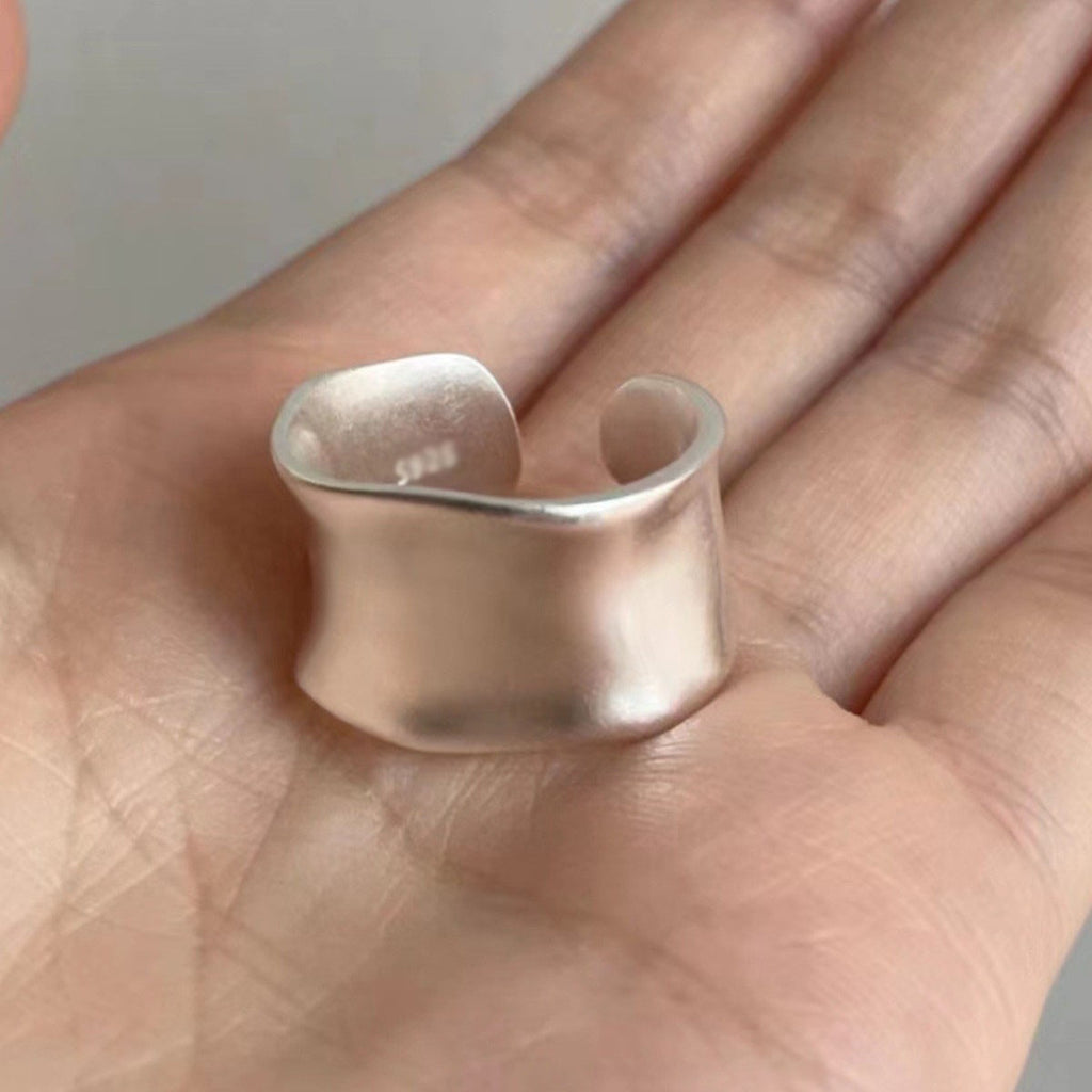 Frosted Wide Band Ring