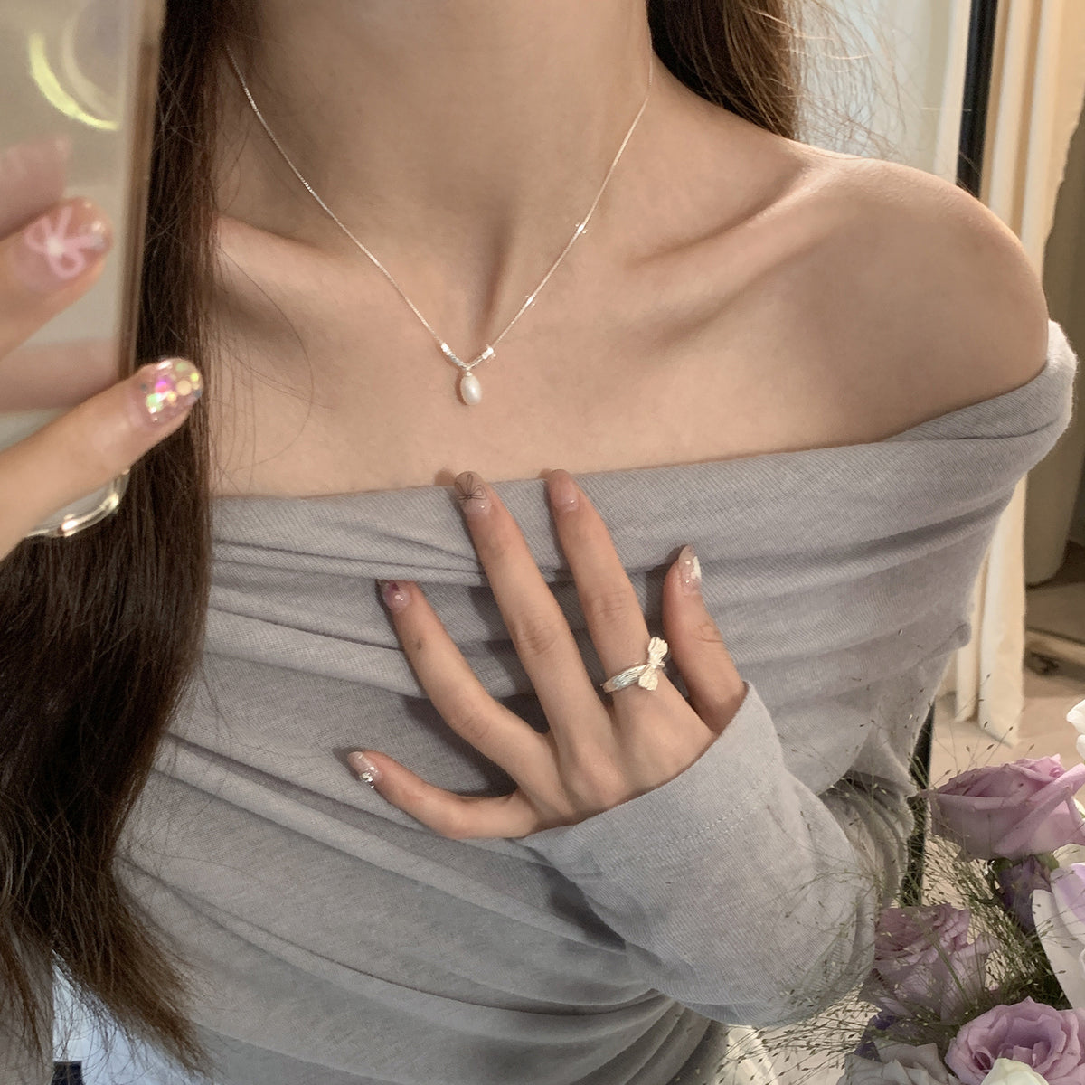 Pearl & Sterling Silver Necklace