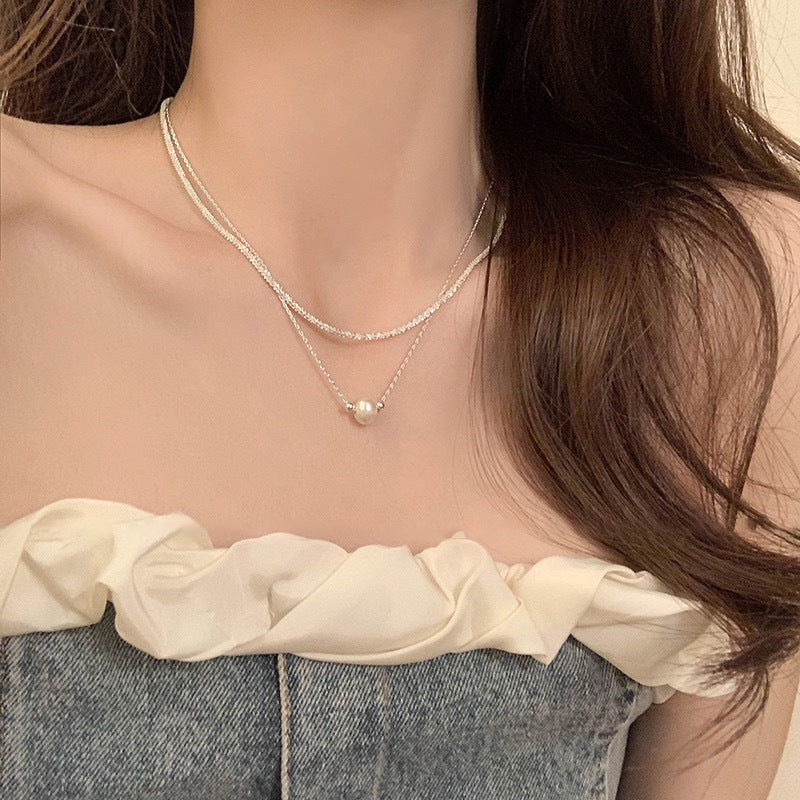 Double Strand Pearl Necklace
