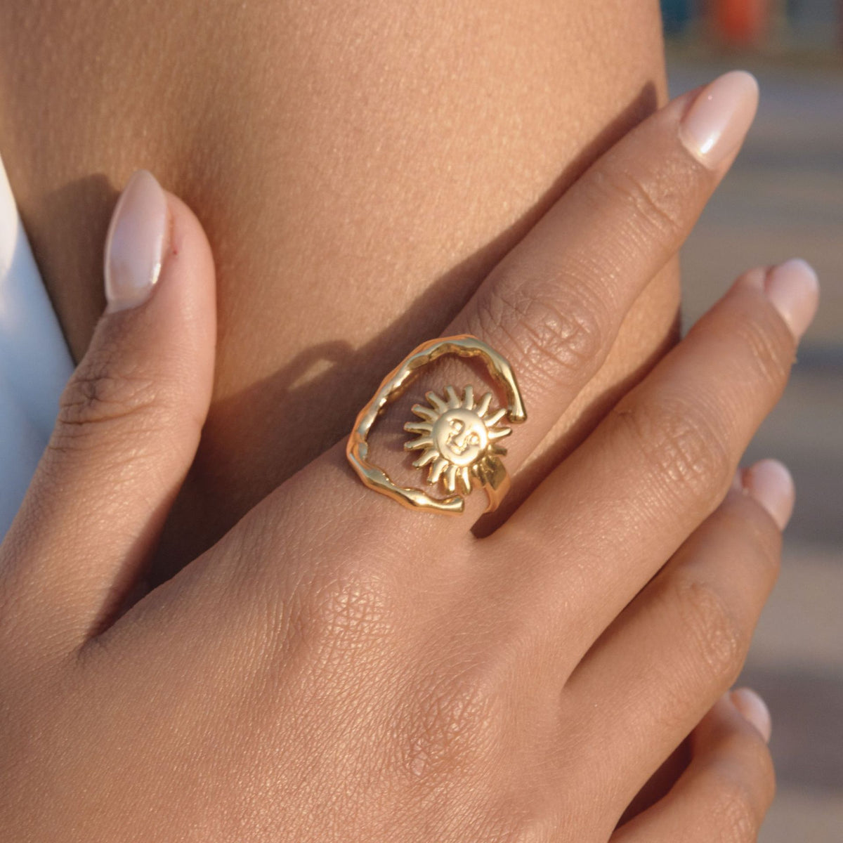 Sun & Moon Open Ring
