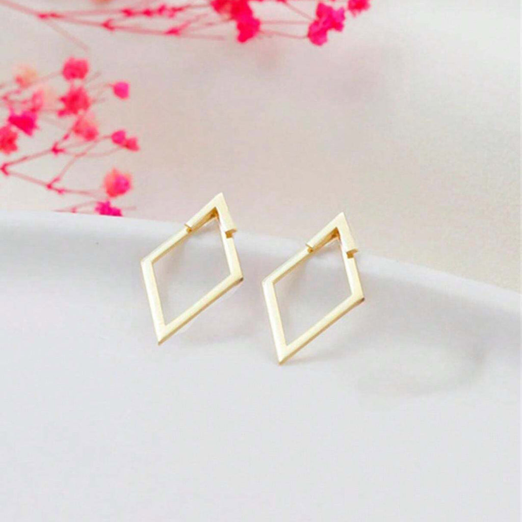 Double Hoop Zircon Earrings