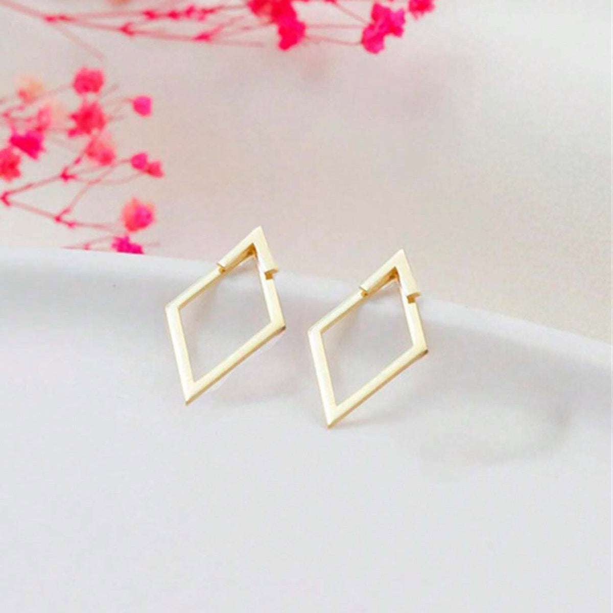 Double Hoop Zircon Earrings