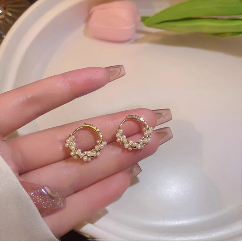 Pearl Hoop Earrings