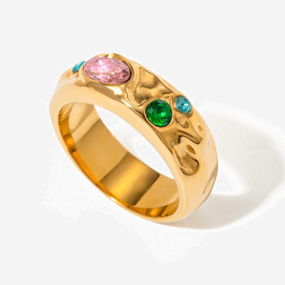 Pave Geometric Ring