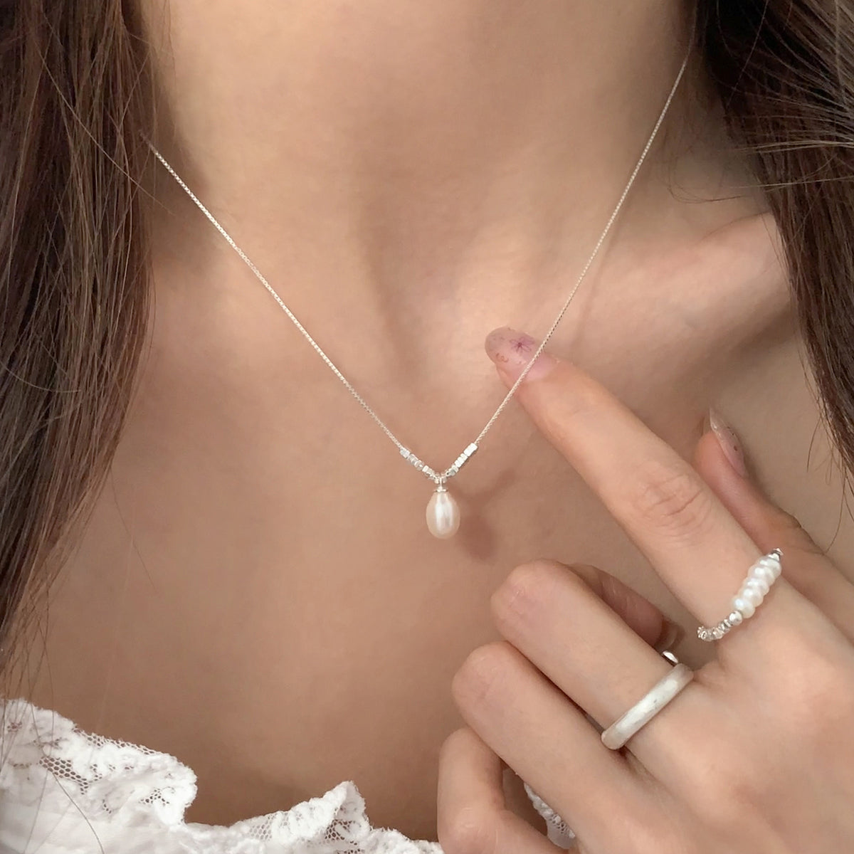 Pearl & Sterling Silver Necklace