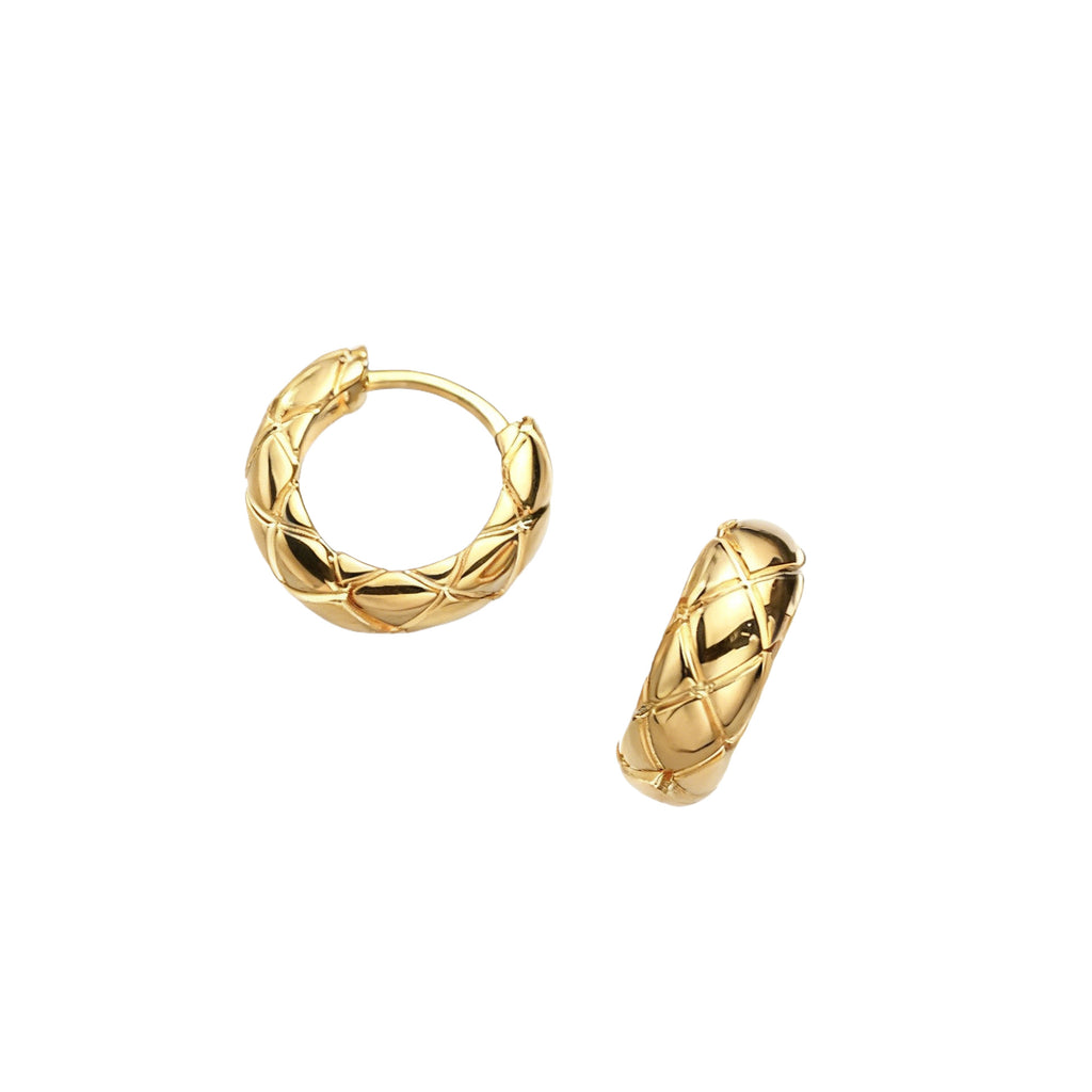 Textured Huggie Hoops