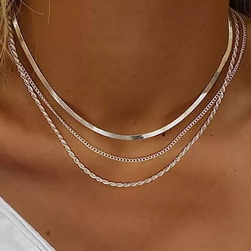 Layered Snake Chain Necklace