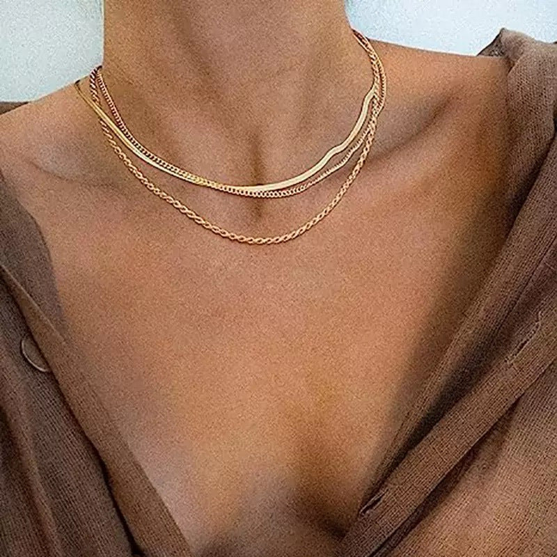 Layered Snake Chain Necklace