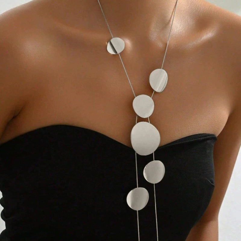 Circle Pendant Layered Necklace