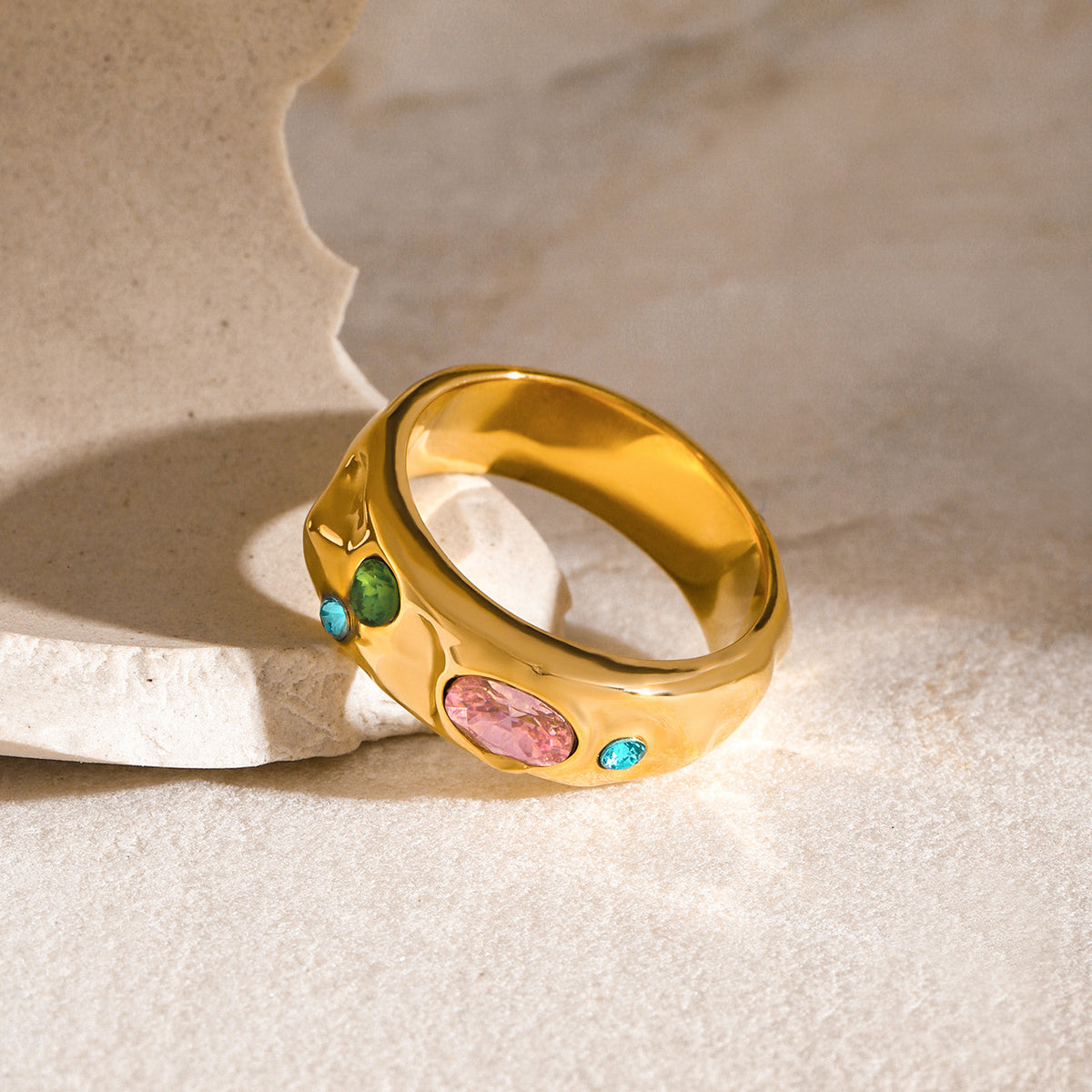 Pave Geometric Ring