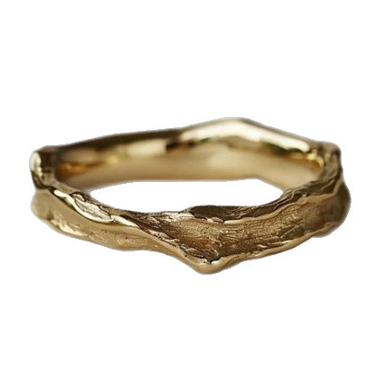 Lava Textured Band Ring