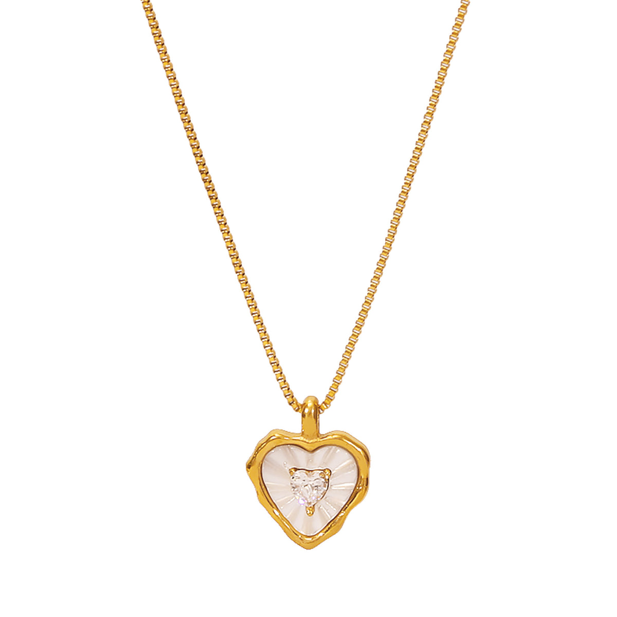 Mother-of-Pearl Heart Necklace