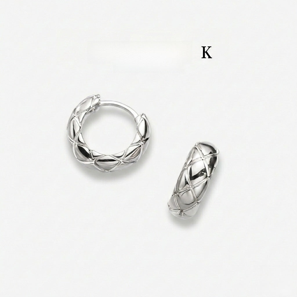 Textured Huggie Hoops