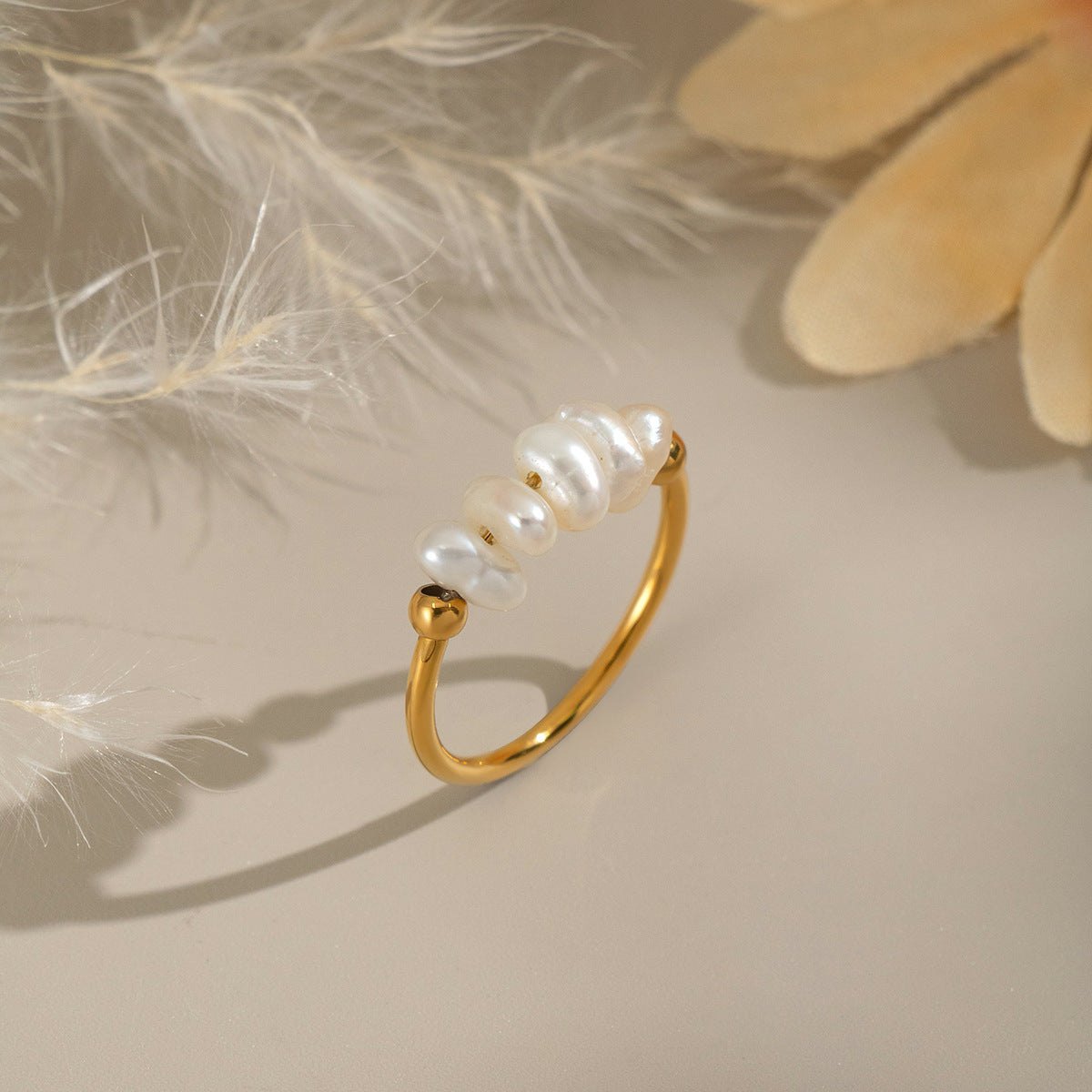 Pearl Solitaire Ring