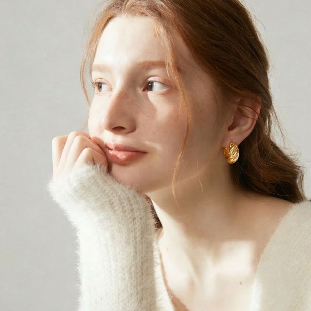 Croissant Twist Hoops