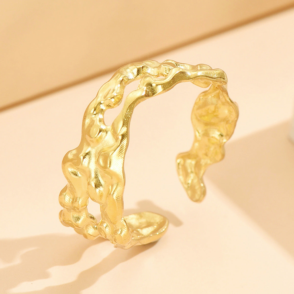 Pleated Open Ring