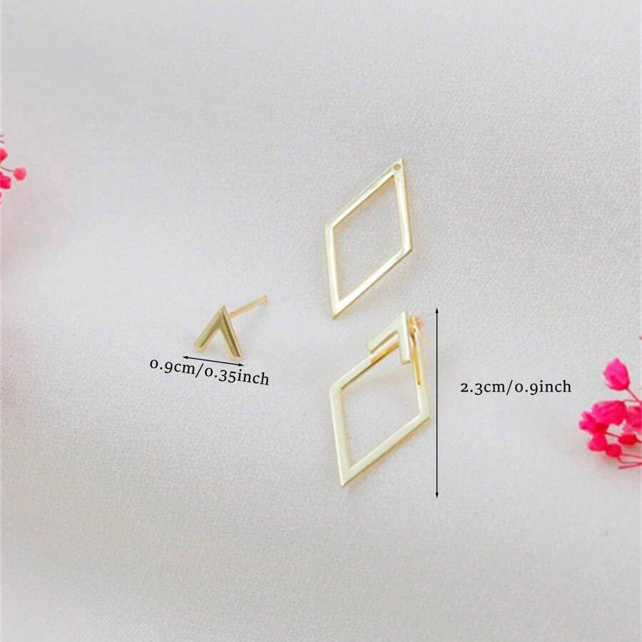 Double Hoop Zircon Earrings