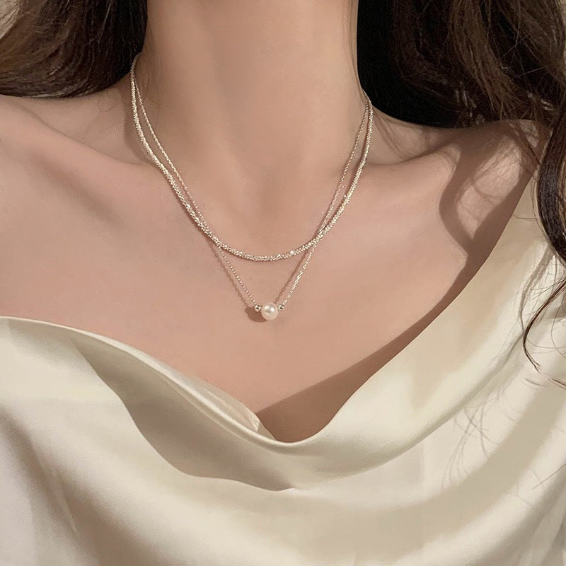 Double Strand Pearl Necklace