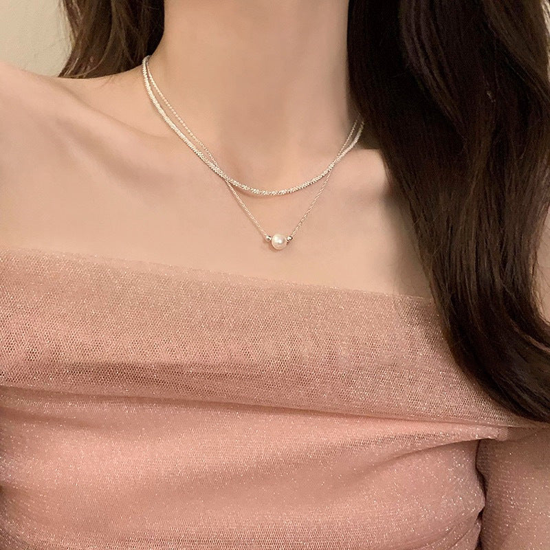 Double Strand Pearl Necklace