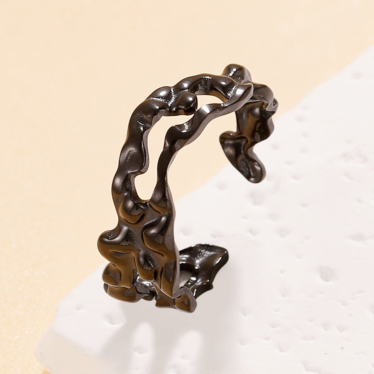 Pleated Open Ring