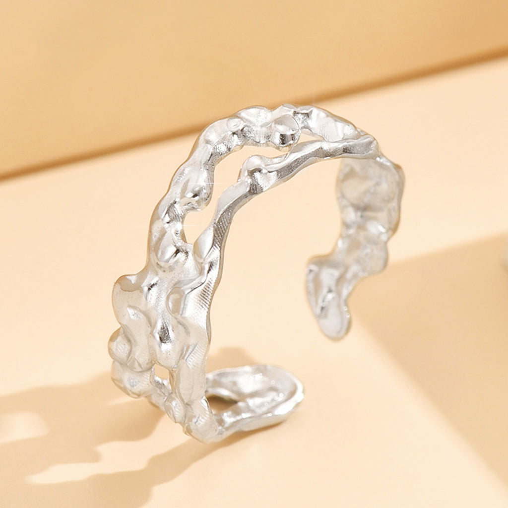 Pleated Open Ring